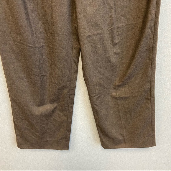 Zara Pleated Dress Trouser Pants Brown Size Large - Picture 8 of 15